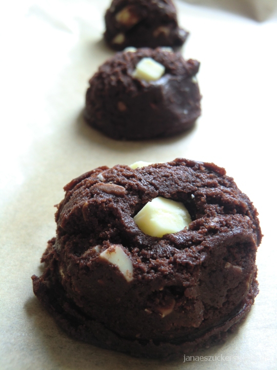 Brownie Cookies mit Weiße Schokolade