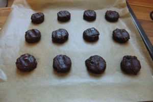 Brownie Cookies auf Backblech