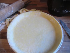 Pie Crust in Backform geformt