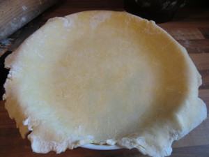 Pie Crust in Backform gelegt