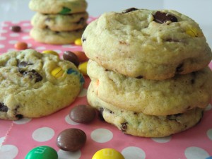 M&M Chocolate Chunk Cookies