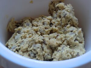 Amerikanische Chocolate Chip Cookie Teig