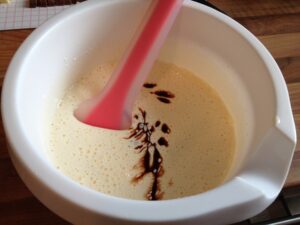 Rühren Prozess für Brownie Rezept