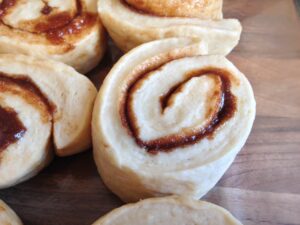 Cinnamon Roll Teig vergrößert