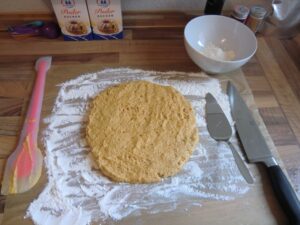 Arbeitsfläche für Pumpkin Scones