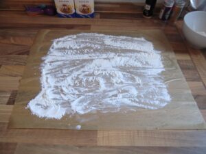 Bemehlt Backpapier