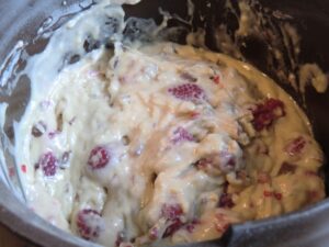 Schoko-Himbeer Muffin Teig - Fertig