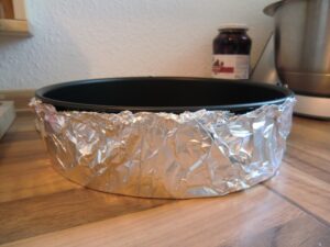 Backform mit Alufolie