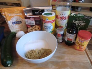 Zucchini Brot Zutaten