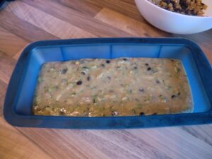 Zucchini Teig fertig zum backen