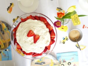 Erdbeer-Trifle von Oben